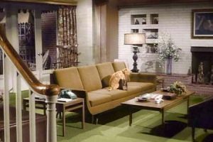 Living room of TV set of Bewitched