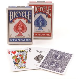 Bicycle standard playing cards featuring a red king and an ace