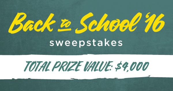 Bluenotes Back to School 2016 Sweepstakes